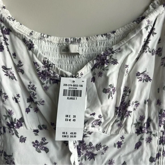 Hollister Sofia Skort Dress Purple Floral - Picture 4 of 5